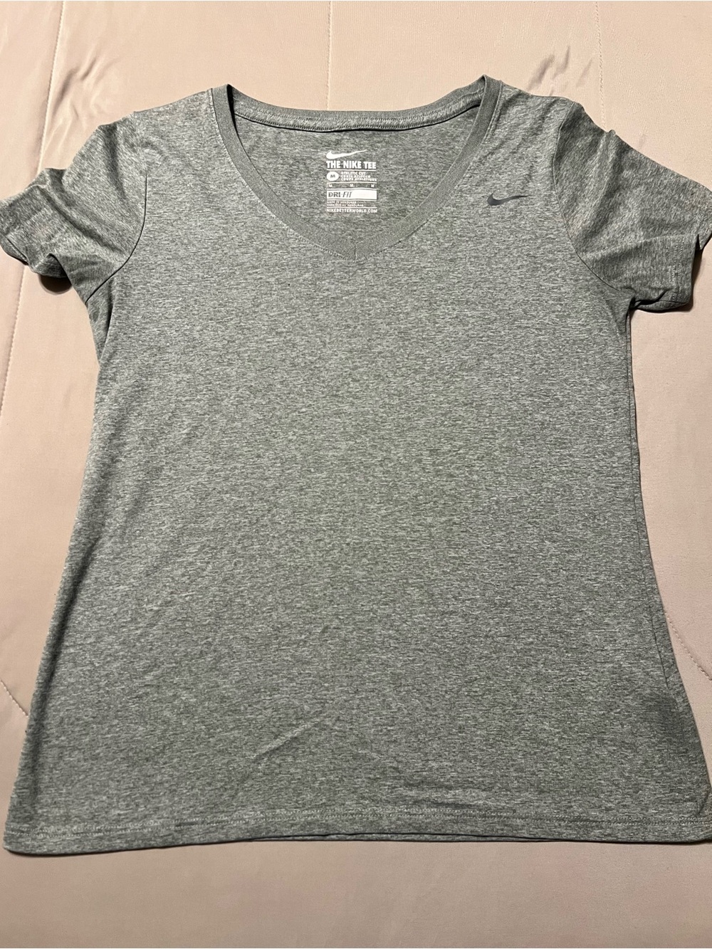 Nike Women’s Heather Gray V-Neck Performance Tee